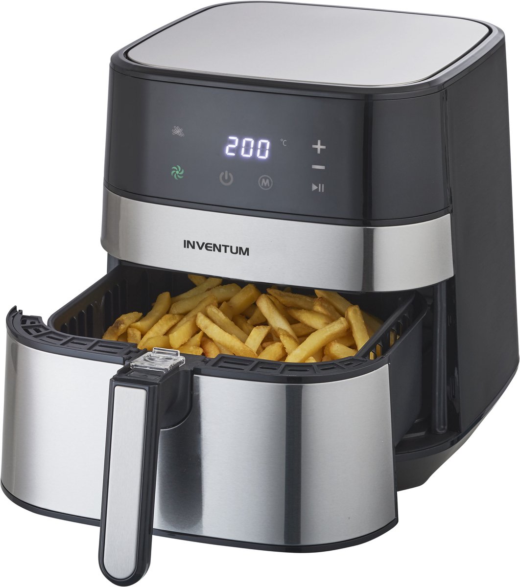 Inventum GF500HLD Airfryer XL - 5L - 8 programma's - 80-200 °C - Tot 5 personen - Zilver/Zwart — afbeelding 7