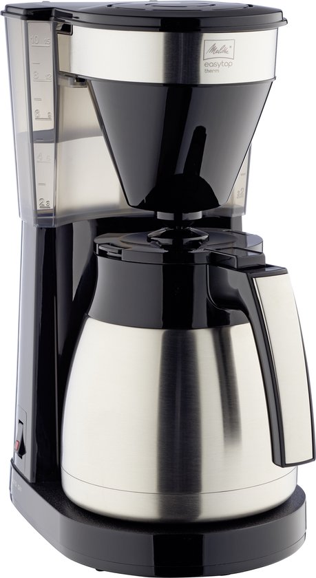 Melitta Easy Top Therm koffiezetapparaat 1023-10 zwart- roestvrij staal