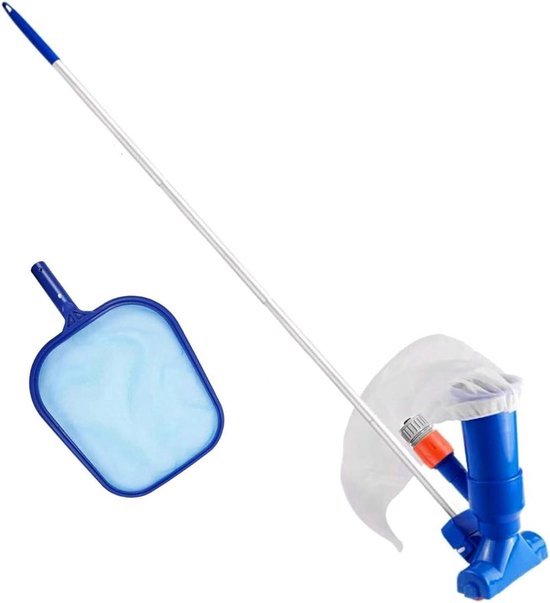 Telescopische Stok 4-delig 68 Inch Draagbare Zwembadzuiger, Jet, Handheld Vloer Zwembad Vacuüm Met 4 Profielstangen, Onderwaterreinigingsset Voor Zwembad, Spa's, Fonteinen, Whirlpool (EU-stekker Telescopische Stokken 172 Cm