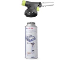 HENDI Koksbrander set – ergonomisch design – piëzo-ontsteking – verstelbare vlam – 175x68x x(H)260mm