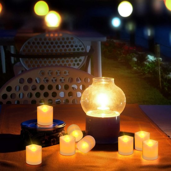 Flikkerende LED waxinelichtjes 2 stuks