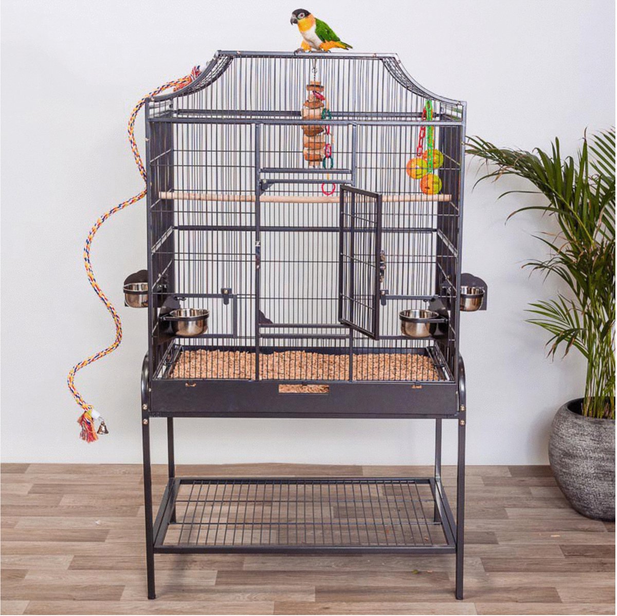Keddoc Vogelkooi Florida - Vogelverblijven - 82x54x155 cm Donkergrijs