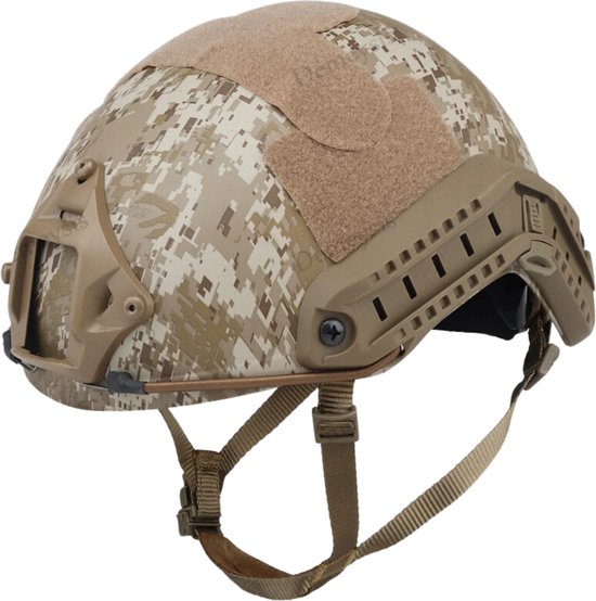 Foto: Bovista airsoft helm masker paintball tactical helm accesoires leger helmet kleding beige helm met camouflage