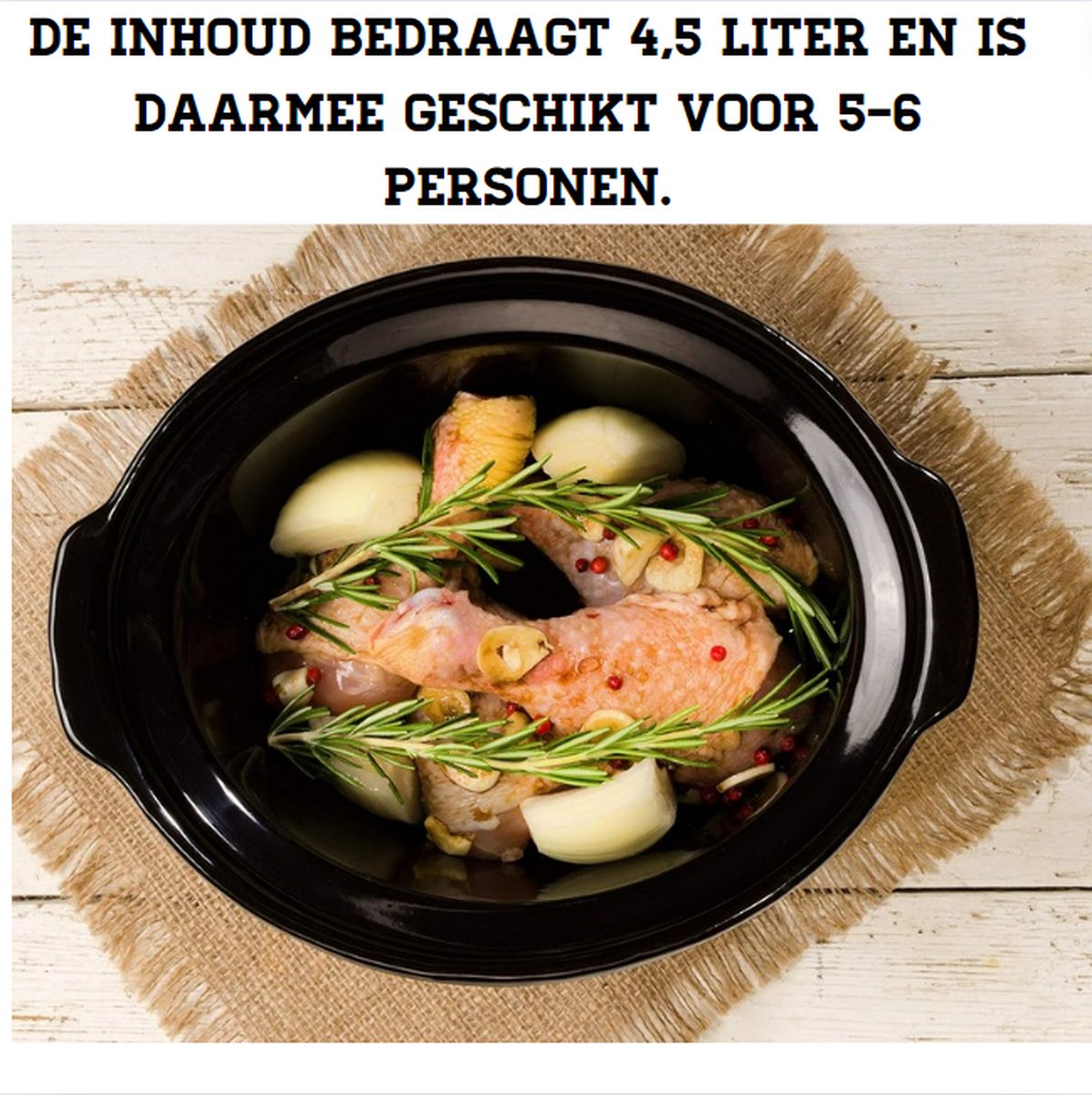 Slowcooker Met Timer - Slowcooker Elektrisch Voor Perfecte - afbeelding 3