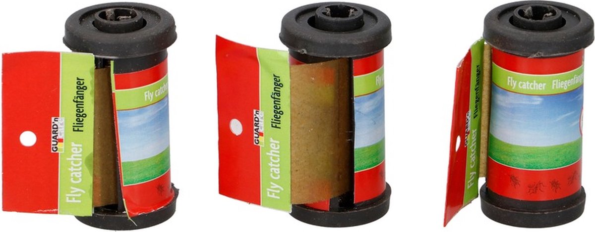 Guard and care Vliegenstrips - 12x stuks - plakstrips - 78 cm - kleefstrips