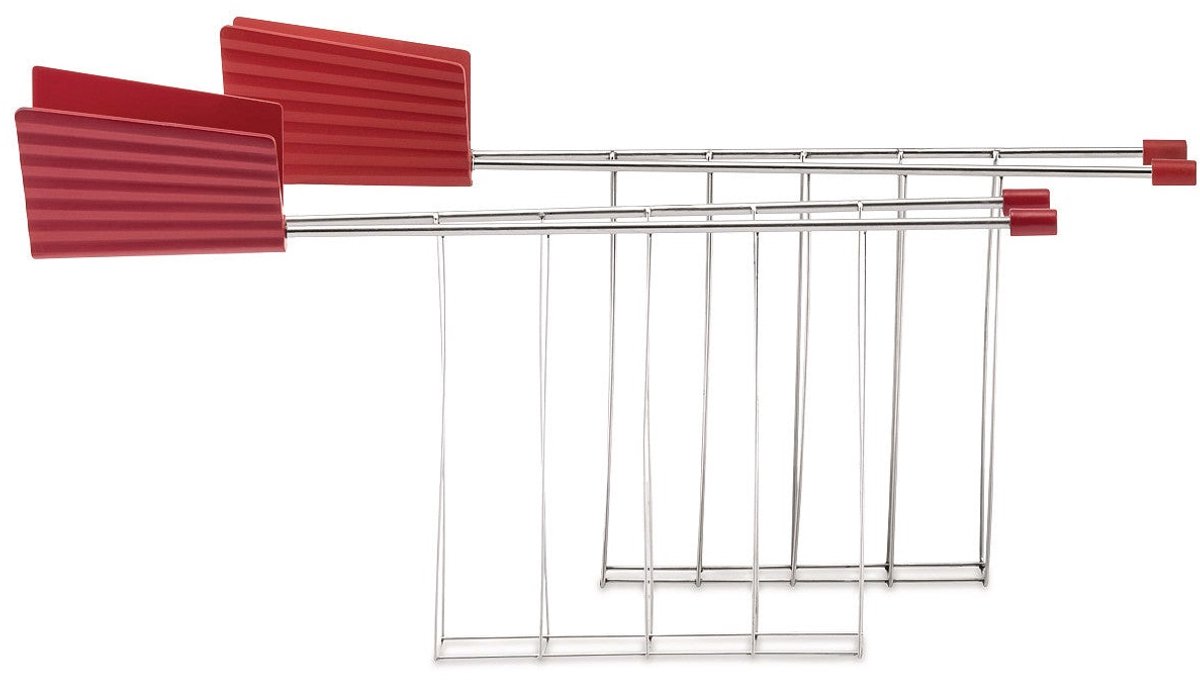 Alessi Tostiklemmen voor Broodrooster Plissé - grijs - Michele de Lucchi - MDL08RACKG