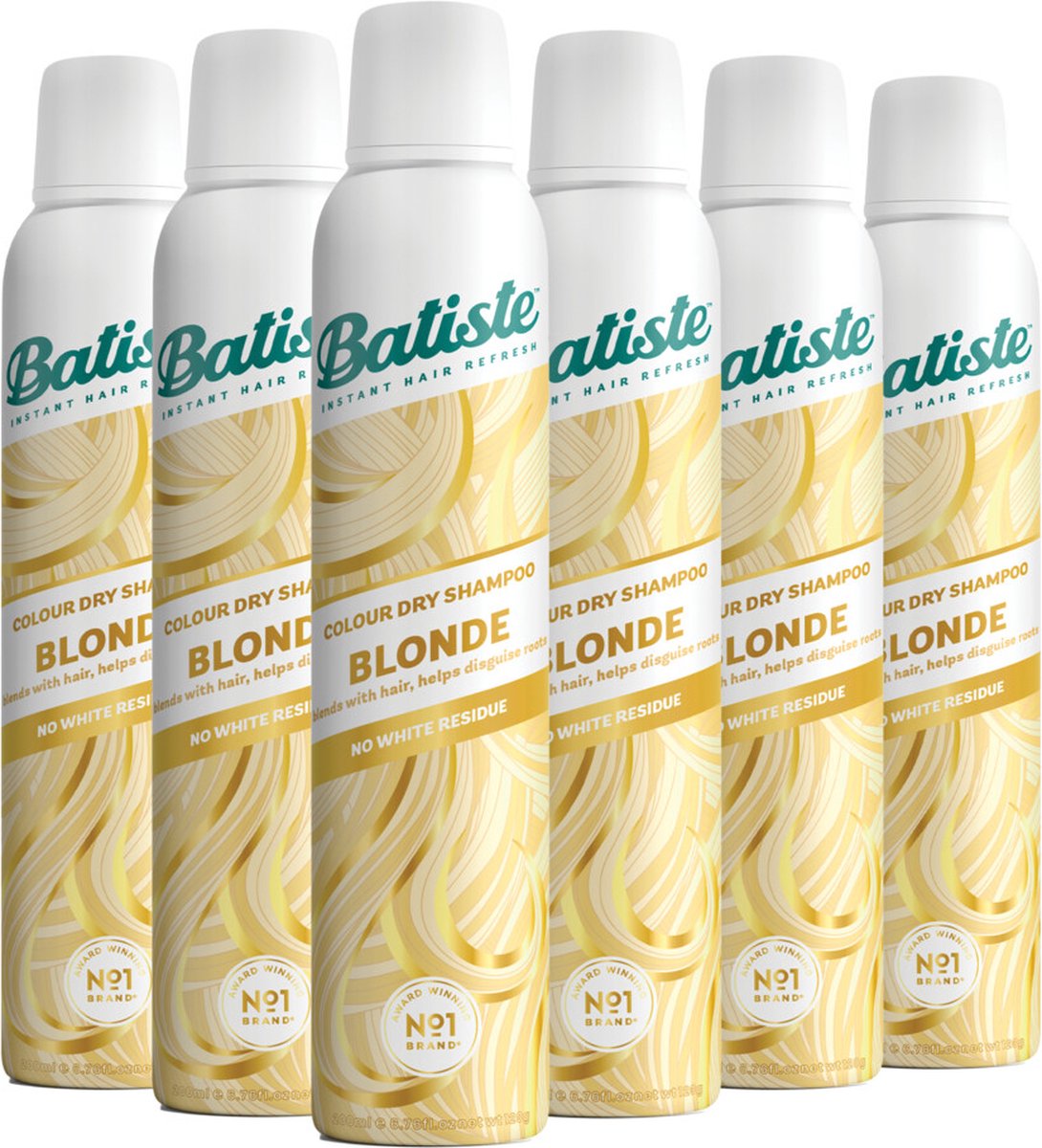 Bol.com Batiste Droogshampoo Licht En Blond Voordeelverpakking - 6 x 200 ml - Dry Shampoo Blonde aanbieding