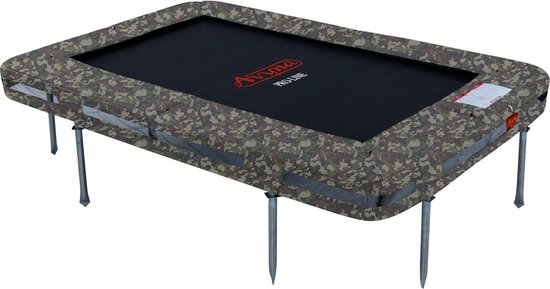 Avyna InGround Trampoline 275x190 cm – Rechthoekig – Camouflage – Kleine Ingraaftrampoline – Topkwaliteit