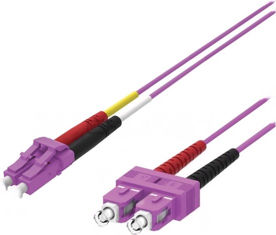 Câble InfiniBand et fibre optique WP WPC-FP4-5LCSC-020, 2 m, LC SC I-VH, couleur Aqua, violet