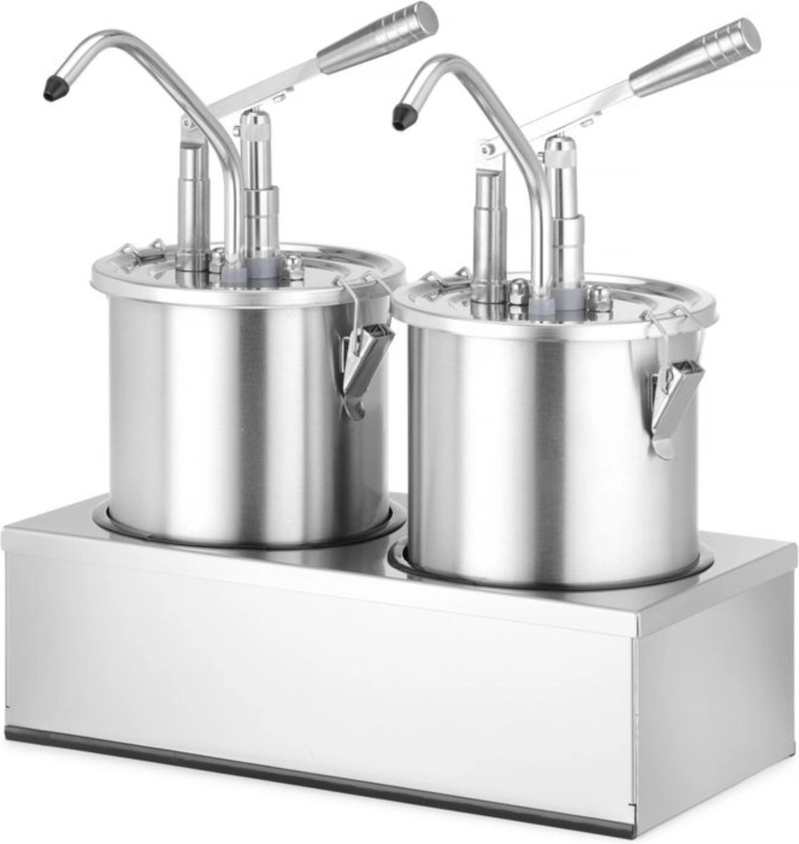HENDI Set van 2 roestvrijstalen sauspompen – 9L – demonteerbaar – 35 ml porties