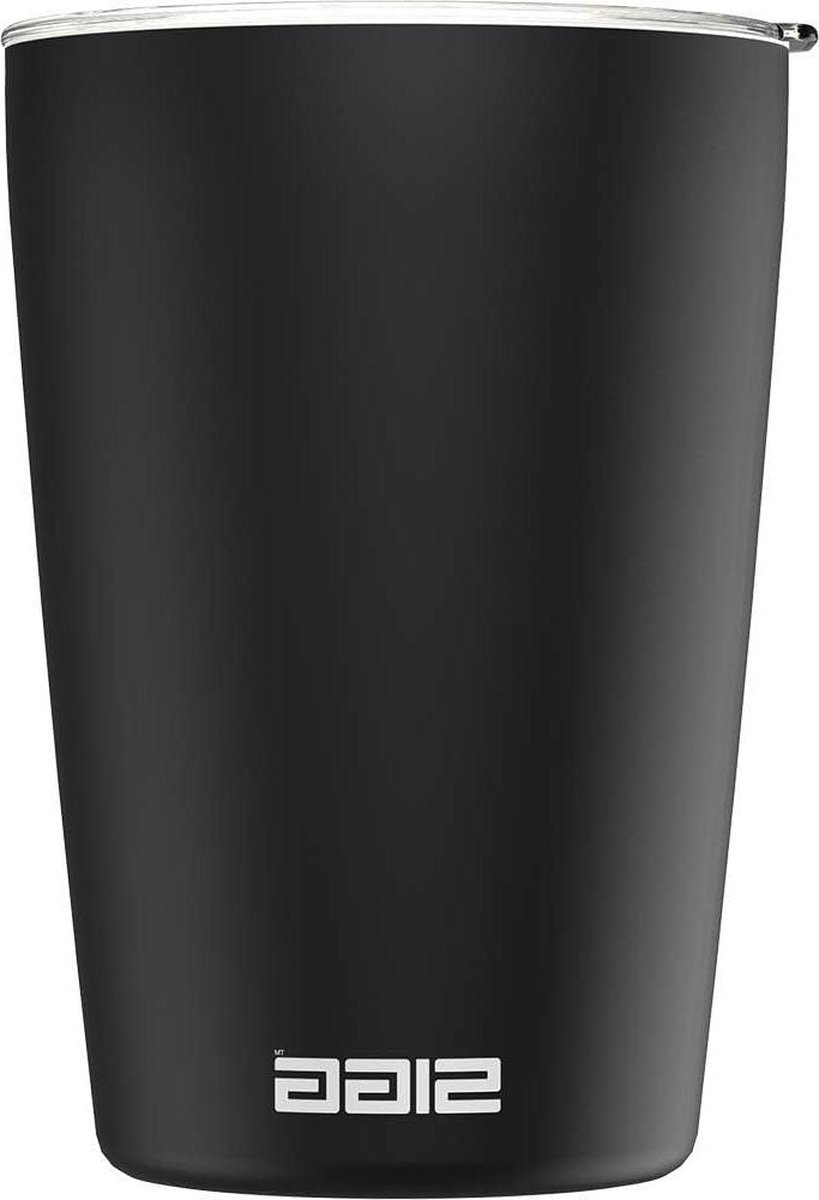 Geïsoleerde Herbruikbare Koffiekop Zwart 03 L Dubbelwandige Thermische Koffiebeker Reiskoffiekopje Roestvrij Staal