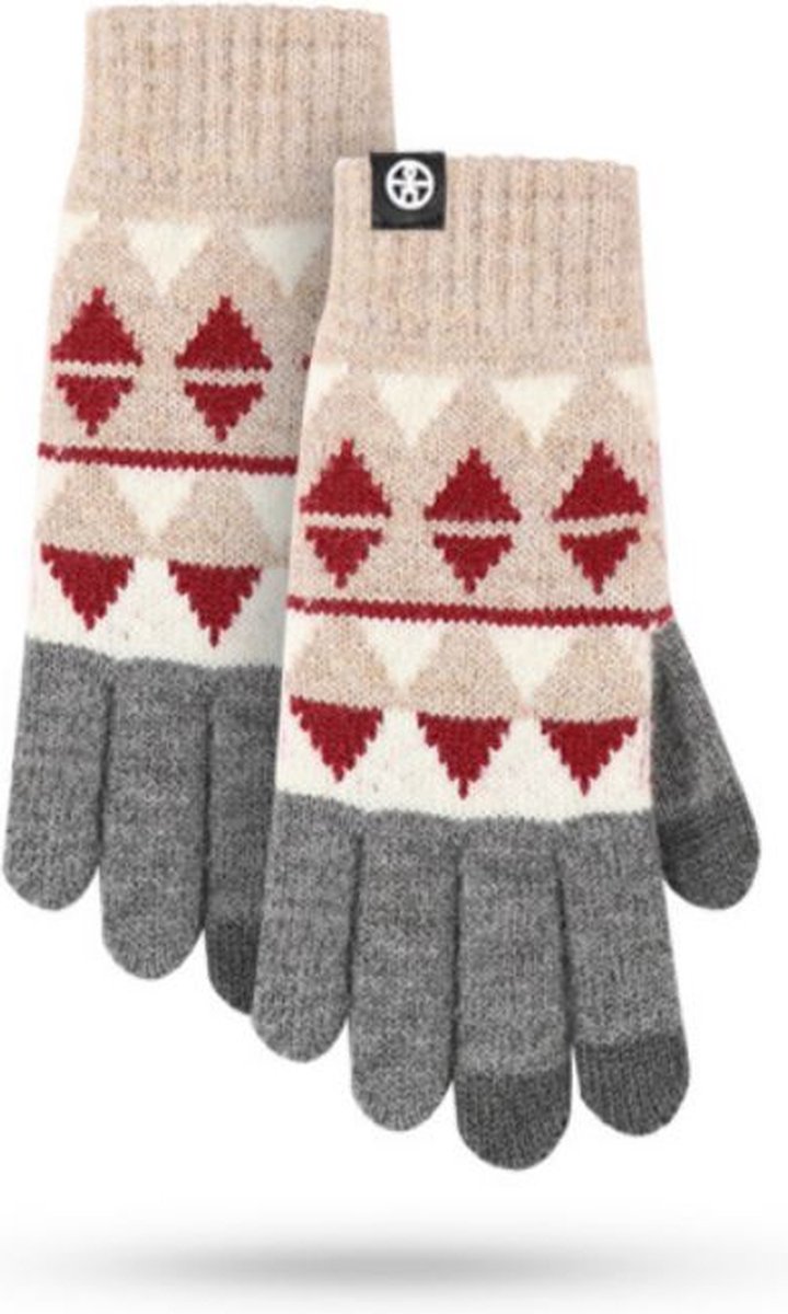 Gebreide muts sjaal handschoenen set 3-delige set winter wol warme koude proof bontbal muts set pluche gebreide muts handschoenen sjaal set dames - rood — cadeau in Mode & Accessoires - foto 4
