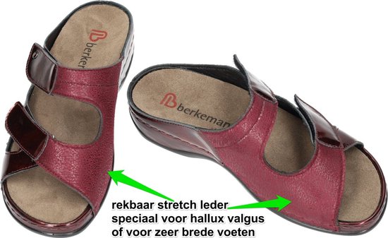 Berkemann - Dames - bordeaux - pantoufles et mules - taille 38,5