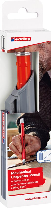 Nicpro 6 Pack CP1000 Timmerman Potloden met Puntenslijper, Mechanische Potlood Set met 66 vullingen, Diepe Gat Lange Penpunt Marker Pennen, Heavy Duty Houtbewerking Gereedschap Bouw Potlood voor