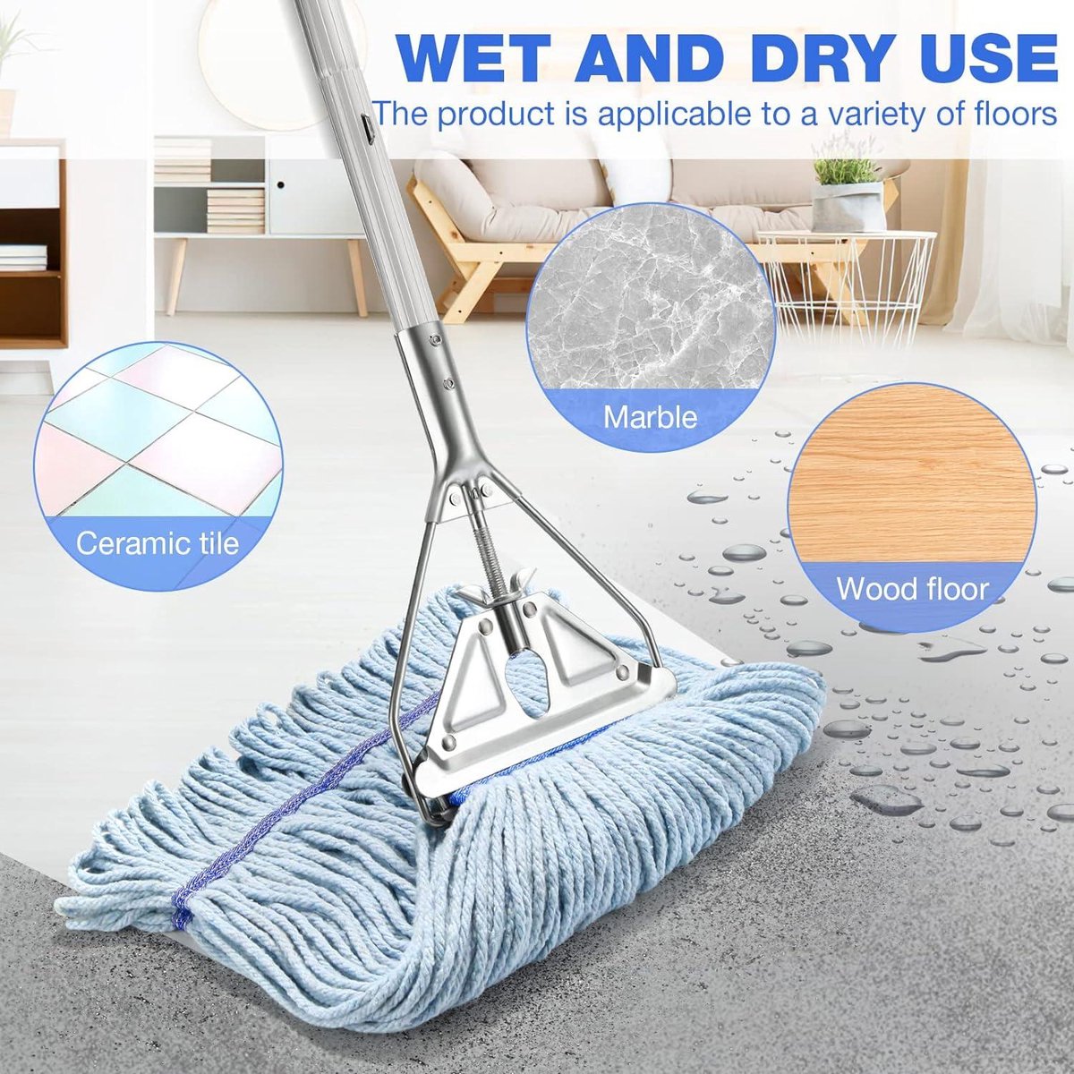 String Mop voor vloerreiniging Heavy Duty industriële commerciële dweil