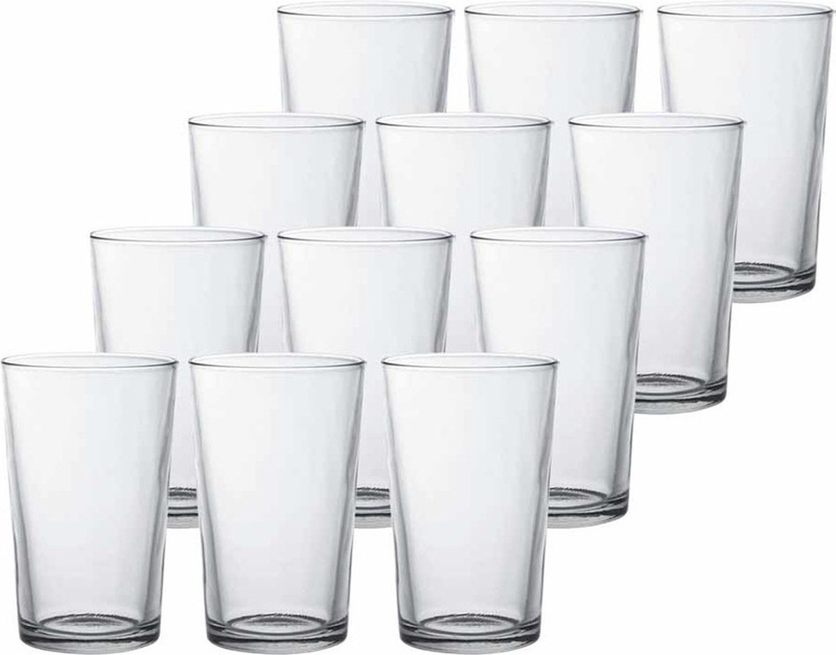 Duralex Drinkglazen Chope - 24x stuks - voor koude en warme dranken - 330 ml - transparant - koffieglazen