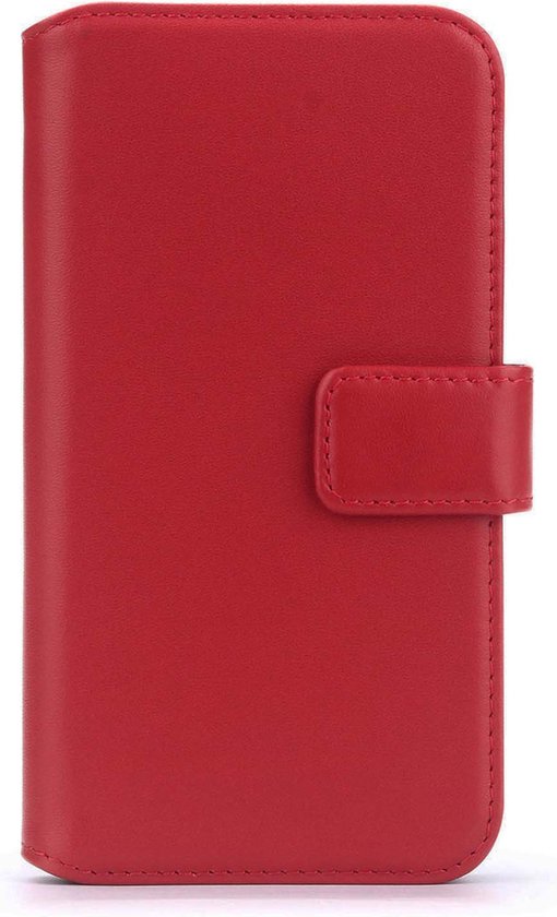 Coque pour iPhone 15 - Bookcase portefeuille de Luxe MobyDefend - Rouge - Étui pour téléphone portable - Étui de téléphone adapté pour iPhone 15