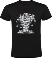 Skull Money Brain T-shirt homme - crâne - os - halloween - horreur - crâne - skelet - argent