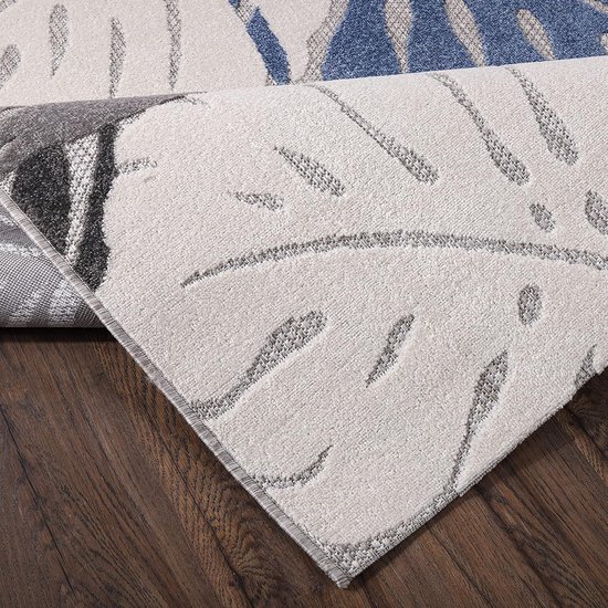 Carpettex Outdoor Teppich wetterfest Beige 160x230 cm, UV-beständig, ideal für Küche, Balkon, Terrasse, Garten auch Wohnzimmer und Esszimmer, Skandinavisches Boho-Design, Pflegeleicht