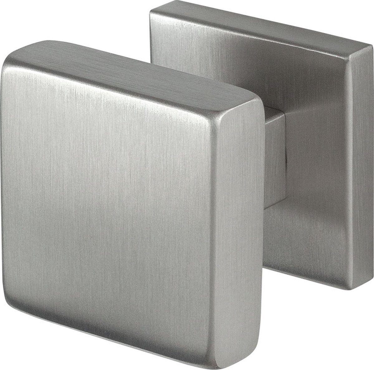 Deurknop - RVS geborsteld - RVS - GPF - GPF9948.09-02L RVS mat vierkante knop S1 53x53x16mm draaibaar met vierkant links