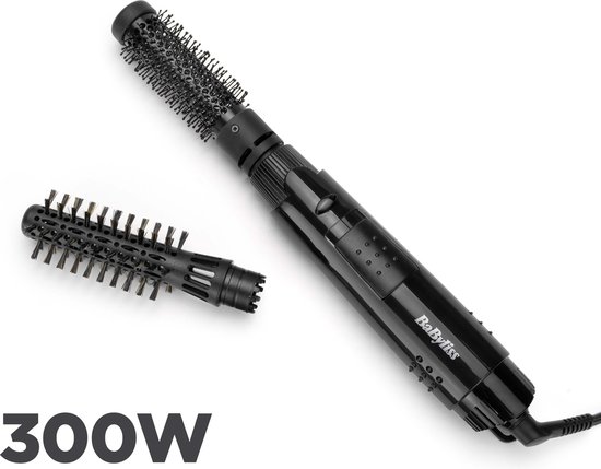 BaByliss Smooth Shape Airstyler Föhnborstel AS86E - Geschikt voor korter haar - 2 opzetborstels - Coolshot - Krulborstel