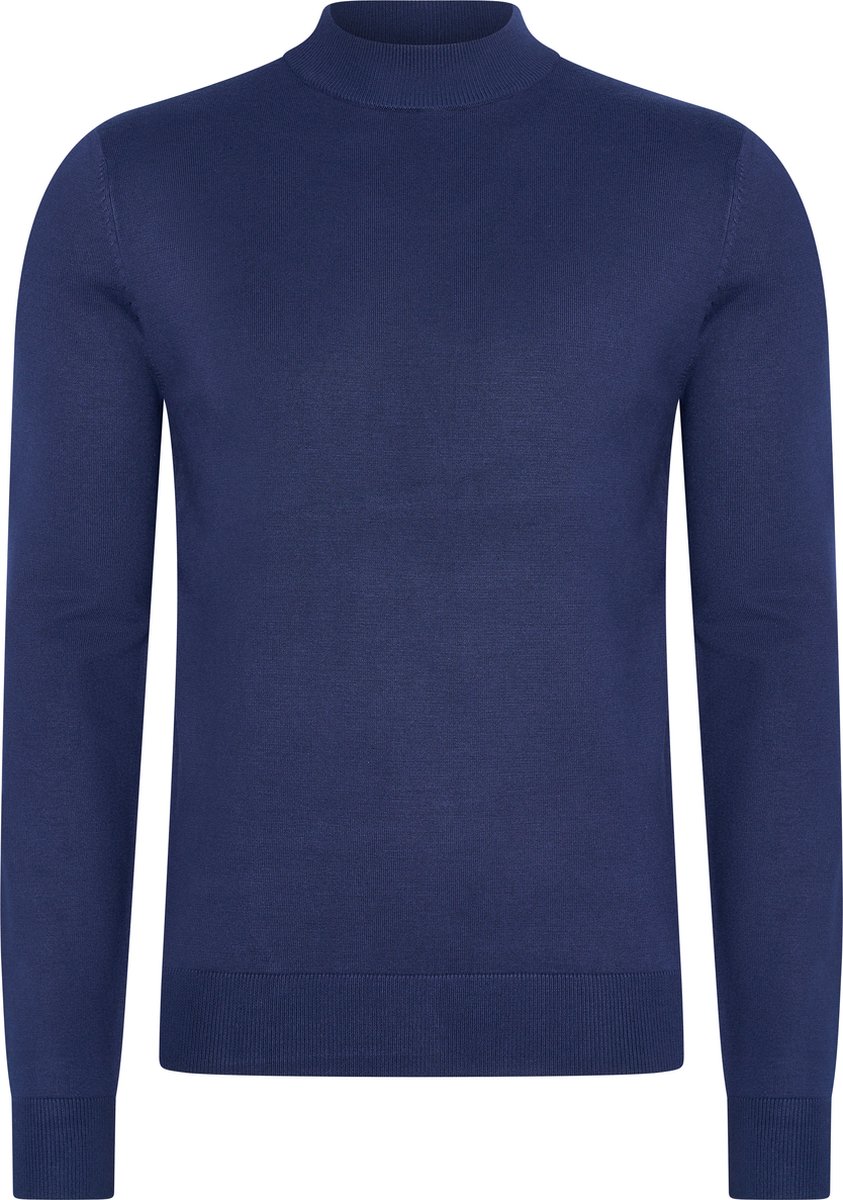 Mario Russo Turtle Neck - Trui Heren - Sweater Heren - Coltrui Heren - M - Navy