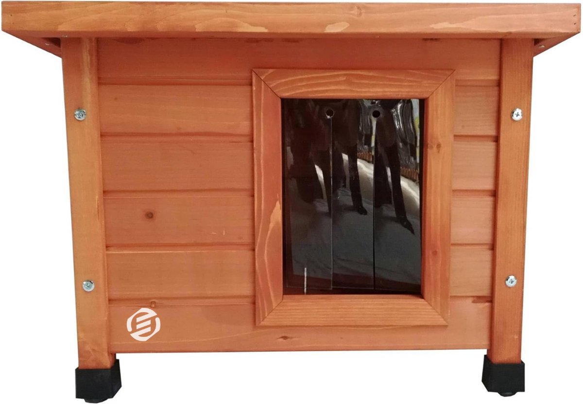Equivera Kattenhuis Voor Buiten - Kattenhuis Buiten - Kattenhok - Kattenhuisje - Kattenvilla - Kattenhok Buiten