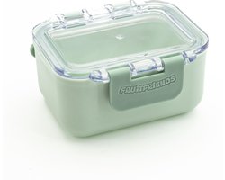 Fruitfriends Snackbox - 14x9x5cm - Mint - Kunststof - Vershouddoos incl vork