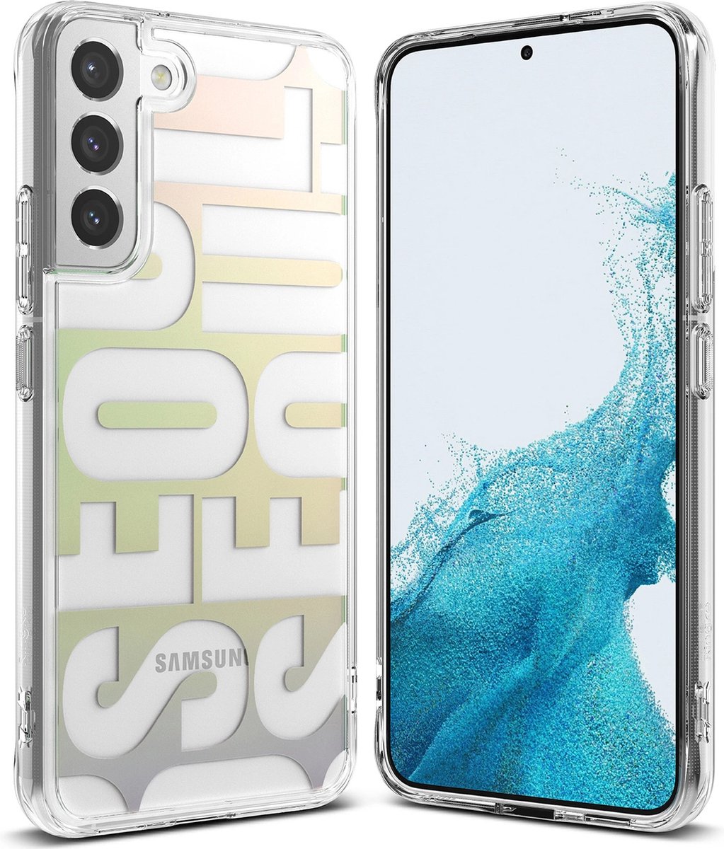 Ringke - Fusion - Design gepantserde hoes met gelframe voor Samsung Galaxy S22+ - (S22 - Plus) - transparant - (Seoul) - (F593R89)