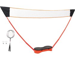 vidaXL - Badmintonset - met - 2 - rackets, - net - en - opbergkoffer - 292x30x152 - cm