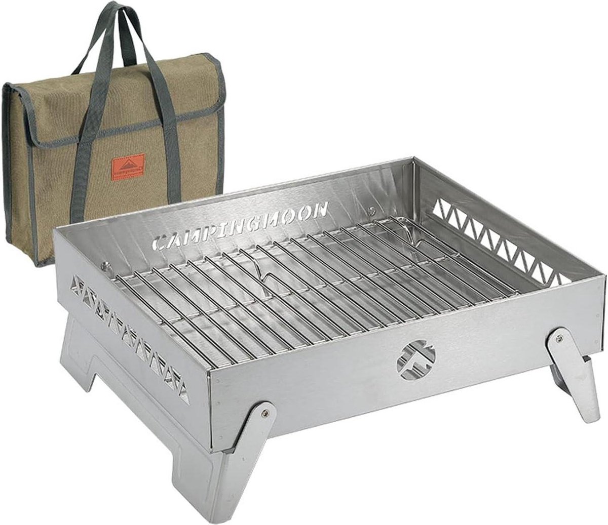 Vuurkorf Roestvrij Staal Opvouwbaar - Tuin Patio Heater Houtbrander BBQ Camping Vuurschaal