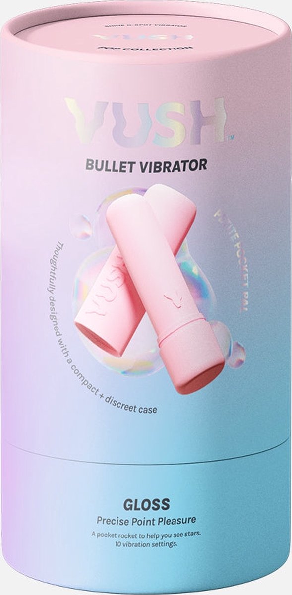 Goedkoopste Vush - Pop - Gloss Precise Point Pleasure Vibrator met Opbergkoker - Lichtroze
