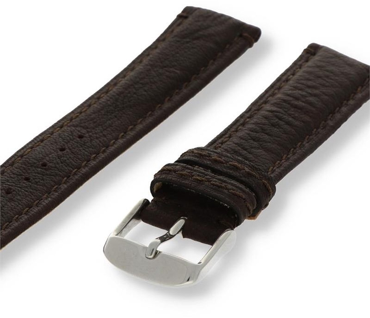 Morellato horlogeband Tintoretto U3221767030CR22 - PMU030TINTOR22 Leder Donkerbruin 22mm + standaard stiksel