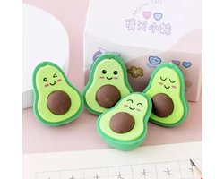 foto van 4 Stuks avocado gum - Schoolgum - Tekengum - 4 stuks - Grappige gum - Terug naar school - Schattige gum - Studentengum - Potloodgum - D1.1