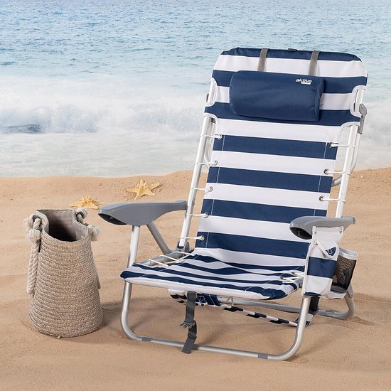 Solenny 50001072725175 strand-/bedstoel, 4 posities, met