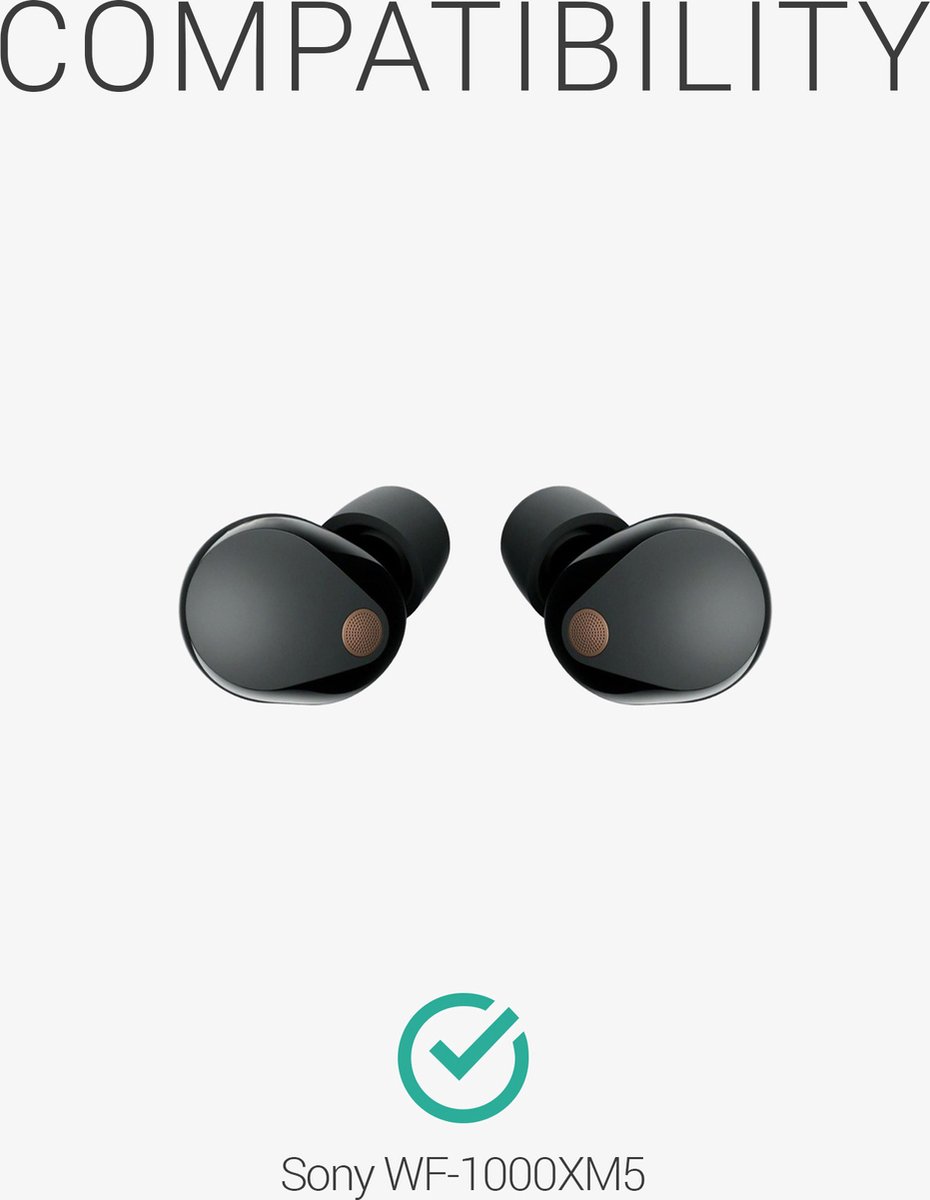 kwmobile 5x haakjes geschikt voor Sony WF-1000XM5 - Oorhaken voor draadloze oordopjes - Houders voor earbuds in meerkleurig – foto 4