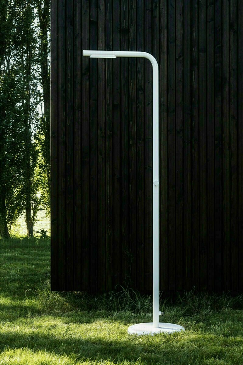 ZEE® Levantine tuindouche | Staal | Wit | 210cm hoogte