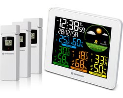 Bresser Weerstation - Kleurenscherm - 3 Sensoren - Voor Binnen en Buiten