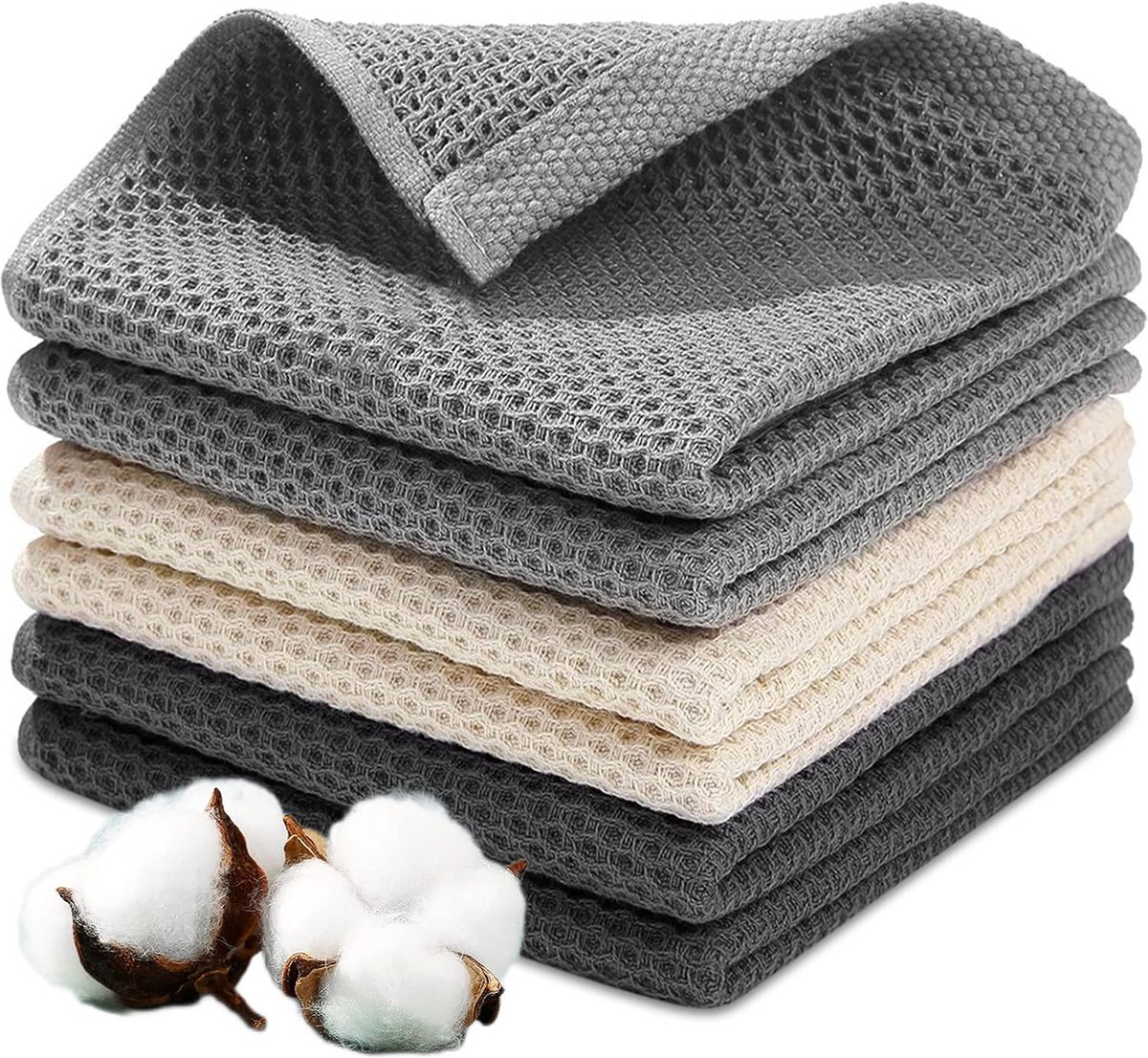 Theedoeken keukendoeken Super zachte absorberende keukendoeken 65 x 45 cm 100% katoen set premium theedoeken 6 stuks