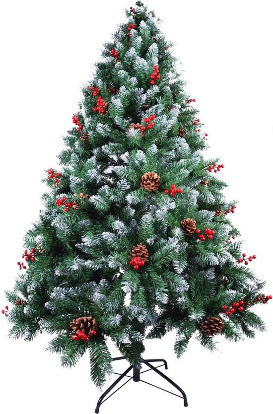 Kunstkerstboom 180 cm 200 LED's, dennenboom met standaard