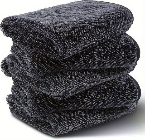 Yizhet Microvezel handdoeken, 3 stuks reinigingsdoek microvezel 600 g/m² super absorberend, droog snel, streep- en pluisvrij, 40 x 30 cm, multifunctioneel voor het drogen van badkamers, keuken