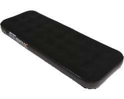 Opblaasbaar matras voor 1 persoon - Velours, zwart - Comfortabel en Sterk