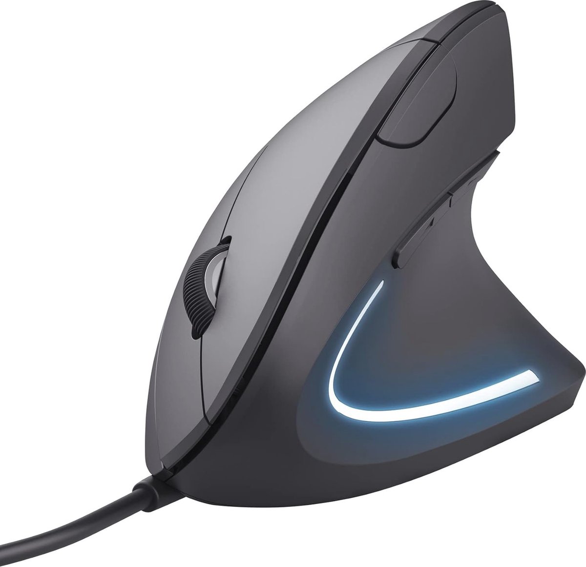 Ergonomische Verticale Muis met LED-verlichting - 1000-1600 DPI, 6 Knoppen, USB voor Windows en Mac