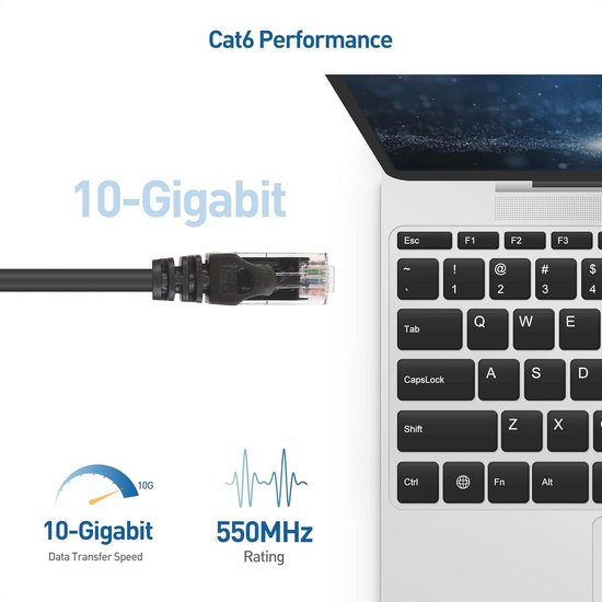 Cat6 Ethernet-kabel 0,3 meter met 5-kleuren combo voor optimaal kabelbeheer van CAT — afbeelding 5