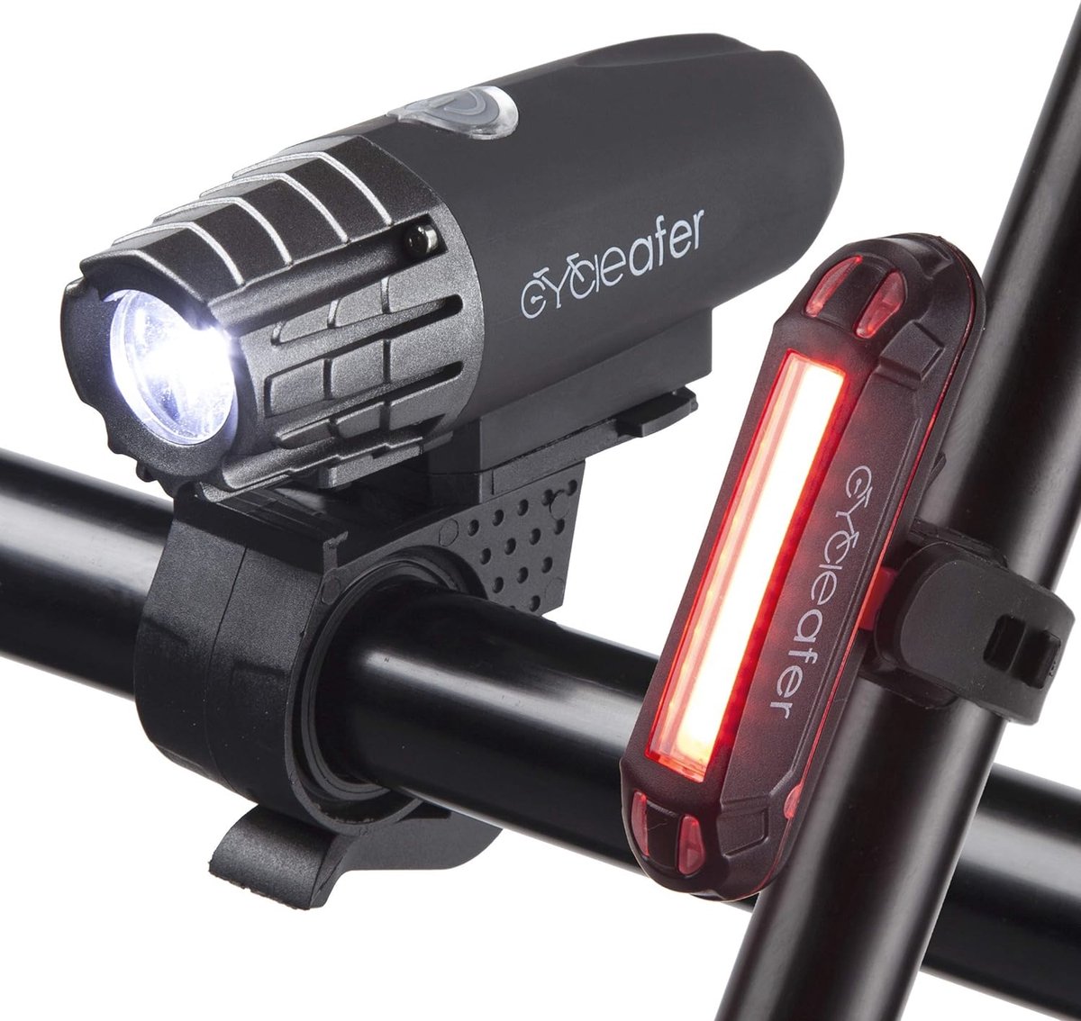 Oplaadbare Fietsverlichtingsset - USB, Waterdicht, Krachtige LED Verlichting voor Voorkant en Achterkant