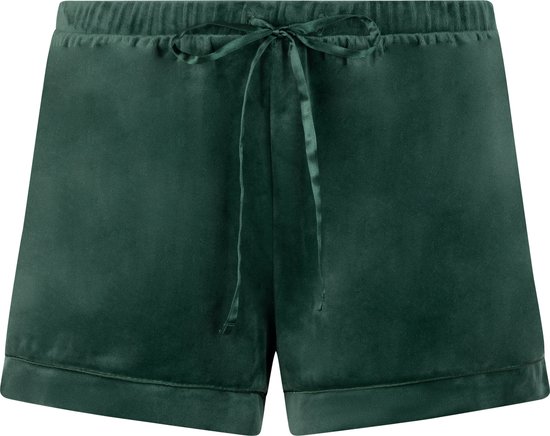 hunkem-ller-dames-nachtmode-shorts-velours-groen-maat-s-bol