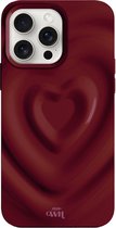 xoxo Wildhearts Biggest Love Burgundy coque de téléphone - Convient pour iPhone 13 Pro Max - Coque coeur - Coque avec motif coeur - Coque avec coeur - coque de téléphone avec pare-chocs pour appareil photo - Bordeaux - Rouge - Rouge foncé