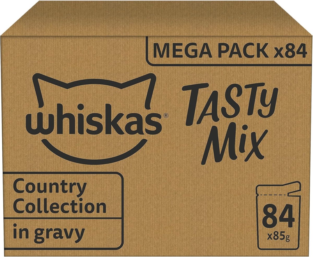 Natvoer voor Volwassen Katten - Tasty Mix - Selectie in Saus - Maaltijdzakjes 84 x 85g