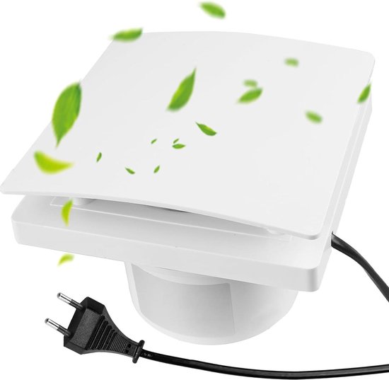 Badkamer Ventilator Cata E-100 GBTH Timer En Vochtsensor 100 mm 4W/8W Zilver