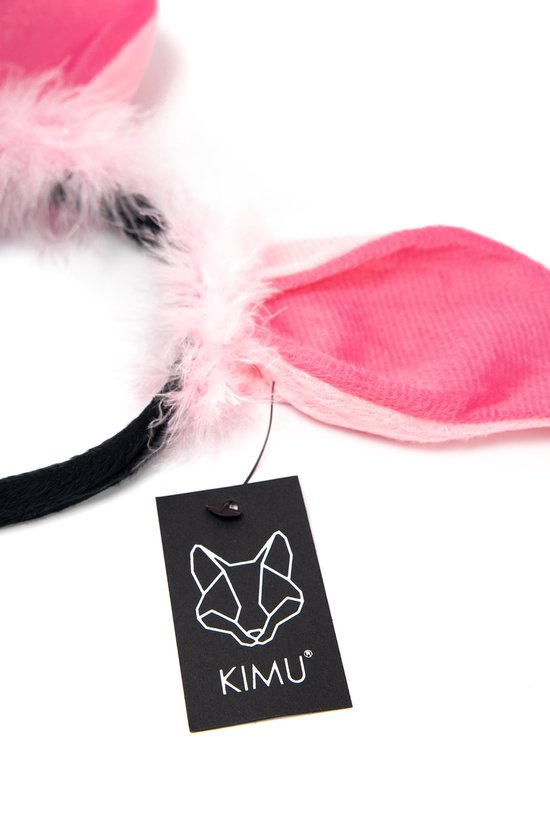 Haarband Varken Staart Strik Roze Big Varkenoortjes Diadeem kopen